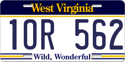 WV license plate 1OR562