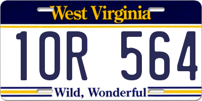 WV license plate 1OR564