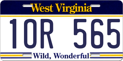 WV license plate 1OR565