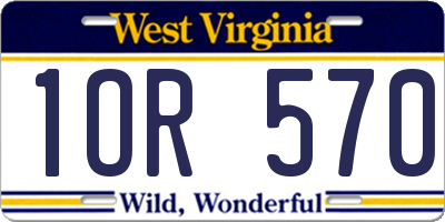 WV license plate 1OR570