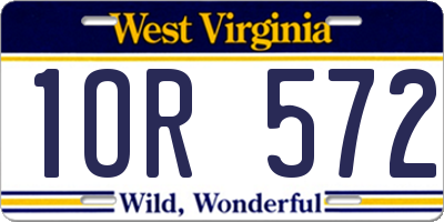 WV license plate 1OR572