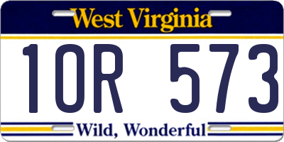 WV license plate 1OR573