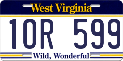 WV license plate 1OR599
