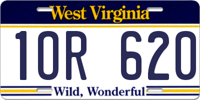WV license plate 1OR620