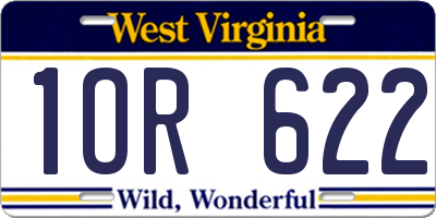 WV license plate 1OR622