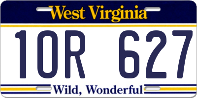 WV license plate 1OR627