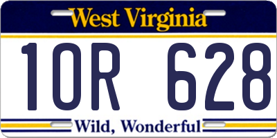 WV license plate 1OR628