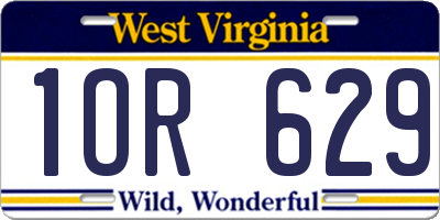 WV license plate 1OR629