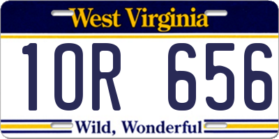 WV license plate 1OR656
