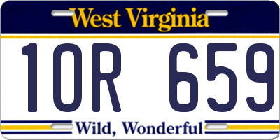 WV license plate 1OR659