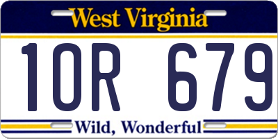 WV license plate 1OR679