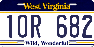 WV license plate 1OR682