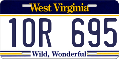 WV license plate 1OR695