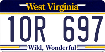 WV license plate 1OR697
