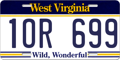 WV license plate 1OR699