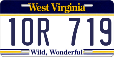 WV license plate 1OR719