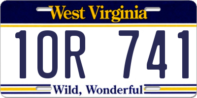 WV license plate 1OR741