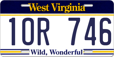 WV license plate 1OR746