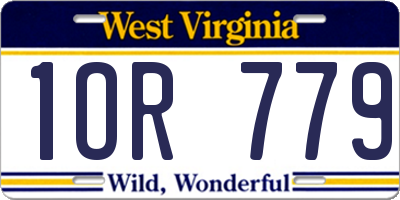 WV license plate 1OR779