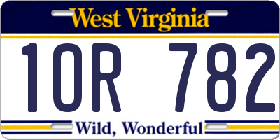 WV license plate 1OR782