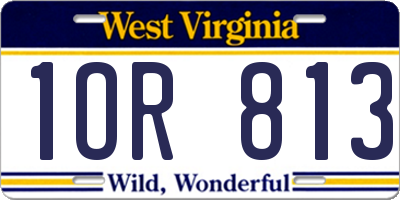 WV license plate 1OR813