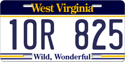 WV license plate 1OR825