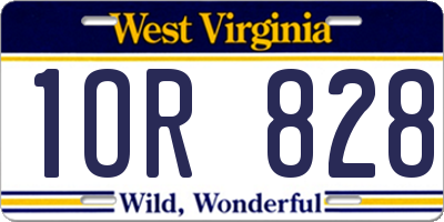 WV license plate 1OR828