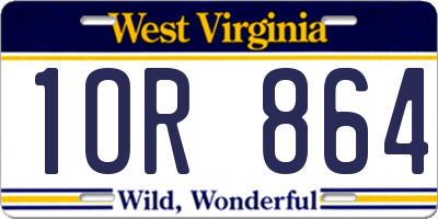 WV license plate 1OR864