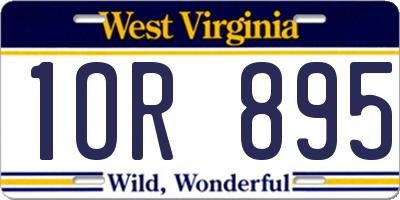 WV license plate 1OR895