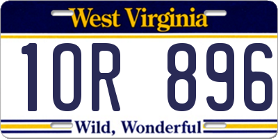 WV license plate 1OR896