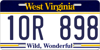 WV license plate 1OR898