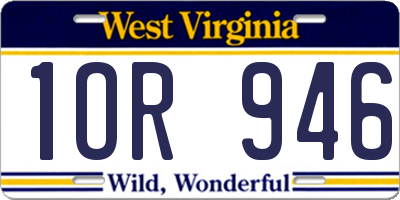 WV license plate 1OR946