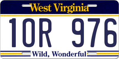 WV license plate 1OR976