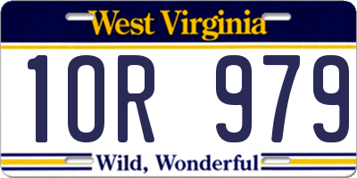 WV license plate 1OR979