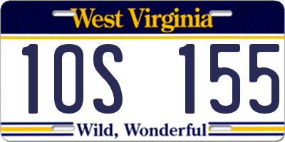 WV license plate 1OS155