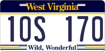 WV license plate 1OS170
