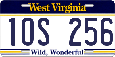 WV license plate 1OS256