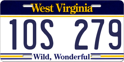 WV license plate 1OS279