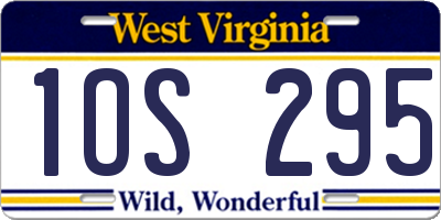 WV license plate 1OS295
