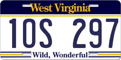 WV license plate 1OS297