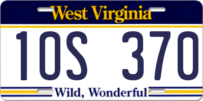 WV license plate 1OS370