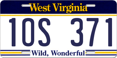 WV license plate 1OS371