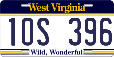 WV license plate 1OS396