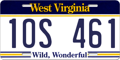 WV license plate 1OS461