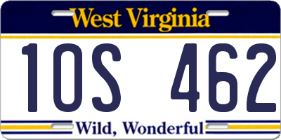 WV license plate 1OS462