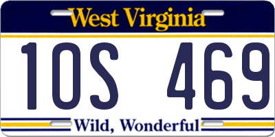 WV license plate 1OS469