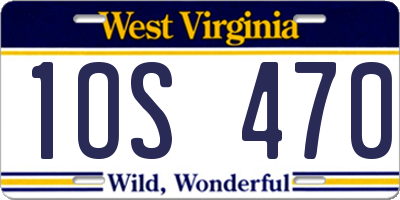 WV license plate 1OS470