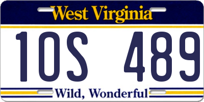 WV license plate 1OS489