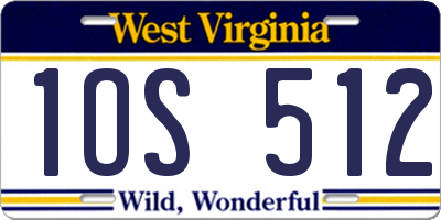WV license plate 1OS512