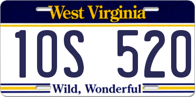 WV license plate 1OS520